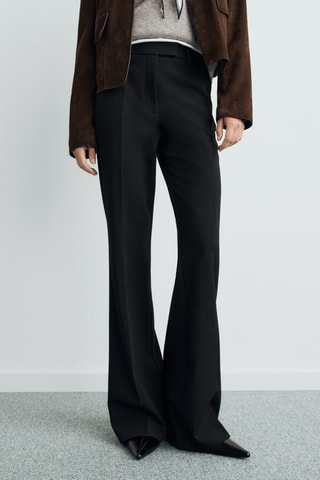 Pantalon flare taille normale - Noir