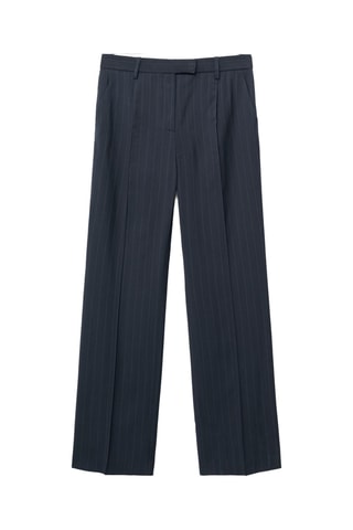 Pantalon de costume fines rayures - Bleu marine