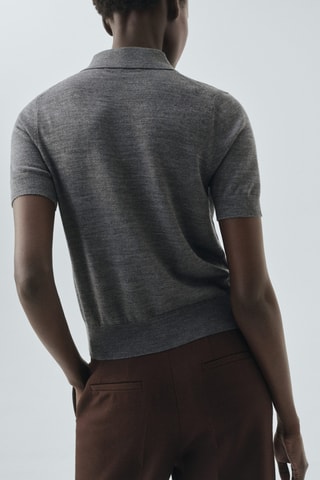 Pull-over 100 % laine mérinos - Gris chiné