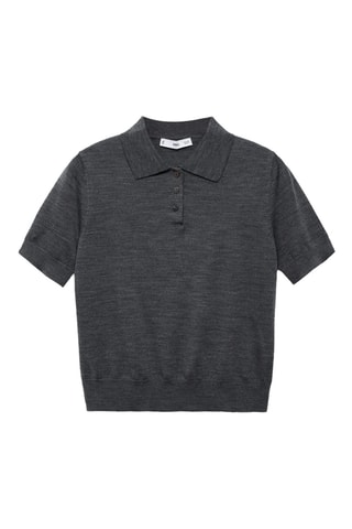 Pull-over 100 % laine mérinos - Gris chiné