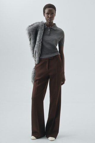Pull-over 100 % laine mérinos - Gris chiné