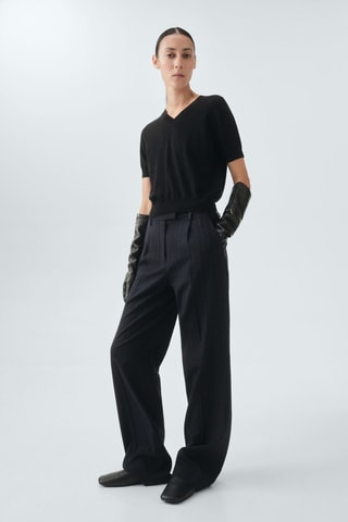 Pull-over 100 % laine mérinos - Noir