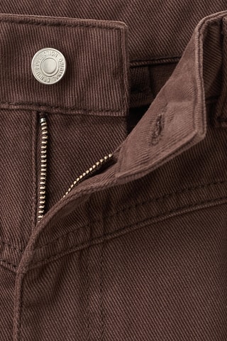 Jean wide leg loose taille normale - Marron