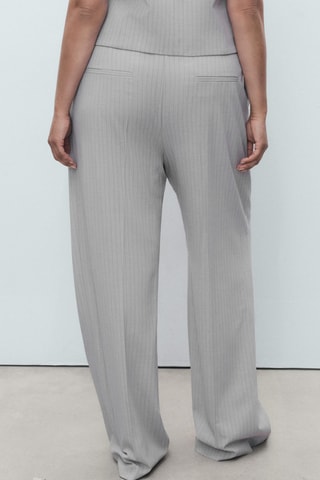 Pantalon de costume fines rayures - Gris