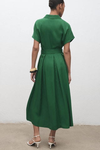 Robe chemise Lyocell - Vert