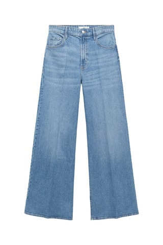 Jeans anchos tiro alto - Azul