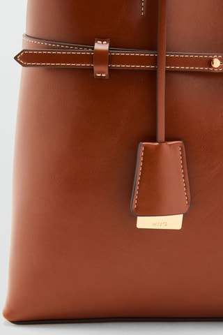 Sac cabas à breloque - Marron