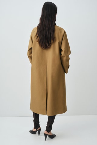 Trench long 100 % coton - Marron