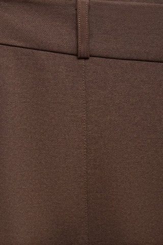 Pantalon wide leg taille haute avec passants - Marron