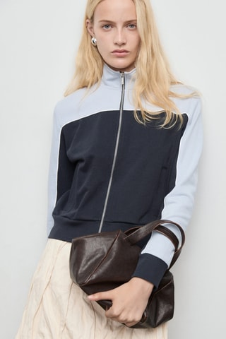Veste cintrée bicolore - Bleu