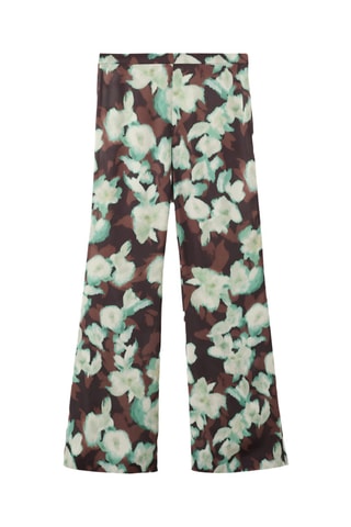 Pantalon flare imprimé - Vert