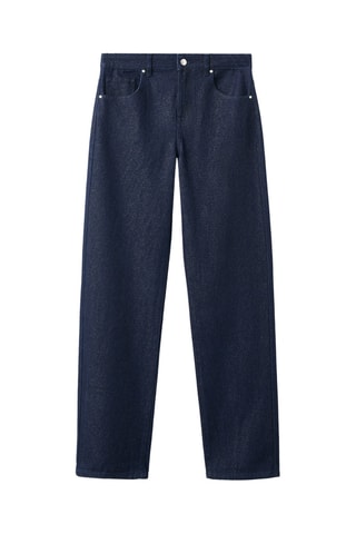 Jean droit brillant - Bleu marine
