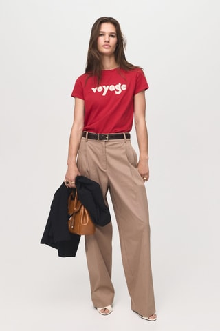 T-shirt en coton imprimé - Rouge