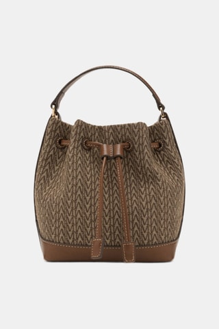 Sac seau avec logo jacquard - Marron