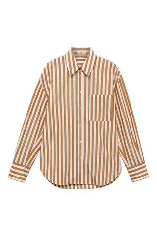Chemise à rayures oversize - Écru