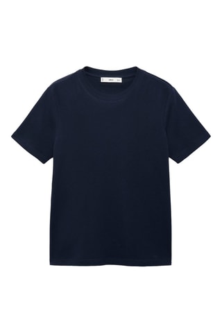 T-shirt coton manches courtes - Bleu marine