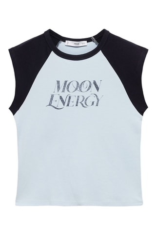 T-shirt coton imprimé - Bleu