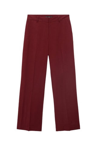 Pantalón recto tiro medio - Rojo