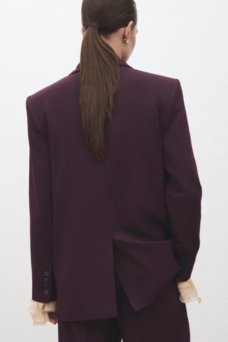 Blazer costume droit - Rouge