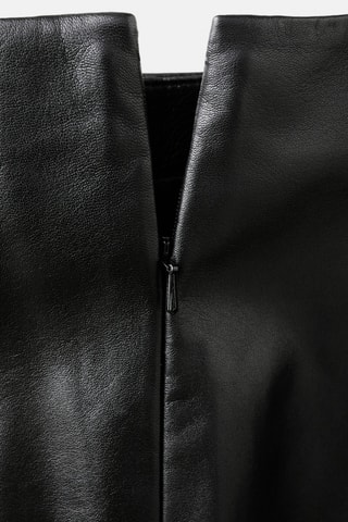 Jupe crayon cuir - Noir