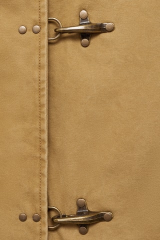Parka oversize col contrasté - Marron