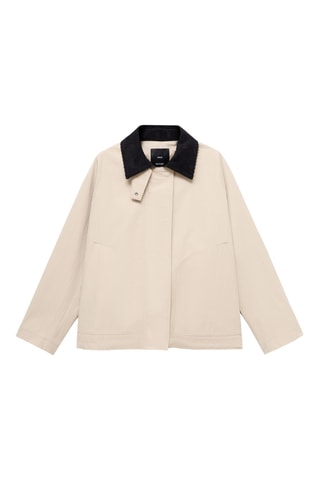Veste coton en velours côtelé - Gris clair