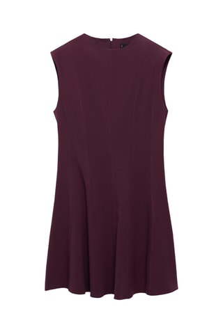 Robe évasé coutures - Bordeaux