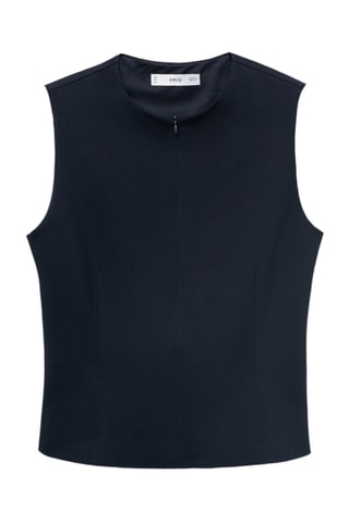 Top cintré à zip - Bleu marine