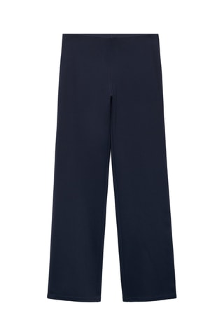 Pantalon droit taille élastique - Bleu marine