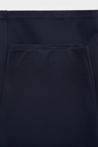 Pantalon droit taille élastique - Bleu marine