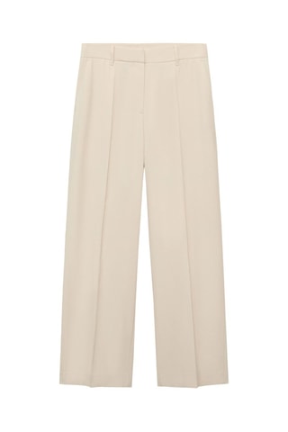 Pantalon droit taille normale - Écru