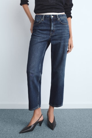 Jean droit taille normale - Bleu marine