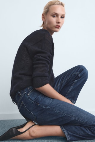 Jean droit taille normale - Bleu marine