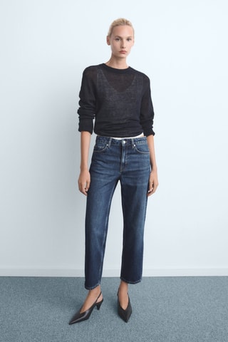 Jean droit taille normale - Bleu marine