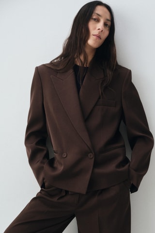 Blazer costume croisé - Marron