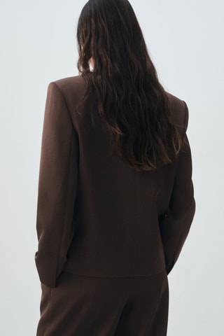 Blazer costume croisé - Marron