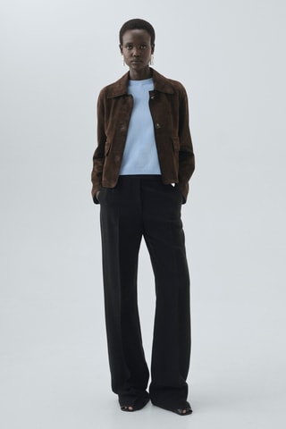 Pull-over laine manches courtes - Ciel