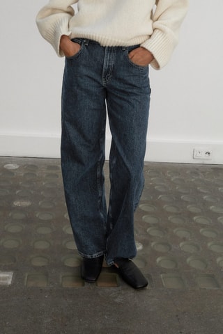 Jean droit taille normale - Bleu foncé