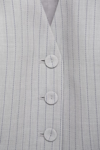 Gilet de costume à fines rayures - Gris