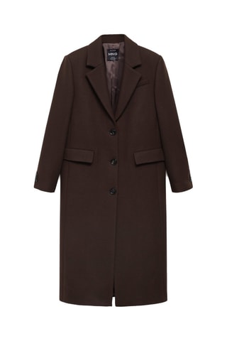 Manteau en laine structuré - Marron