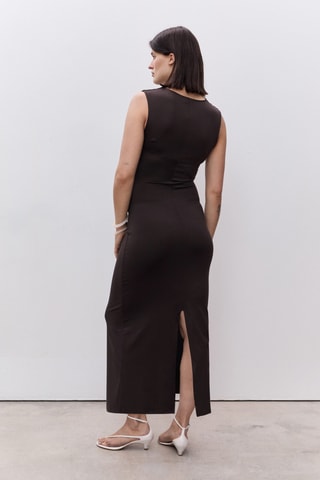 Robe longue prémaman - Marron