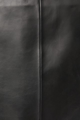 Mini-jupe cuir détail couture - Noir