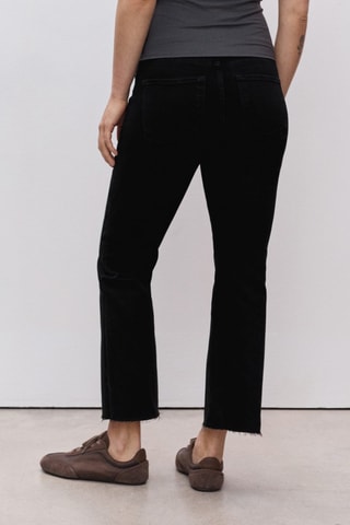 Jean de grossesse flare crop - Noir