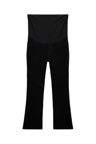 Jean de grossesse flare crop - Noir