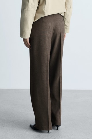 Pantalon droit fluide - Marron