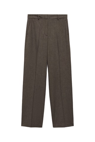 Pantalon droit fluide - Marron