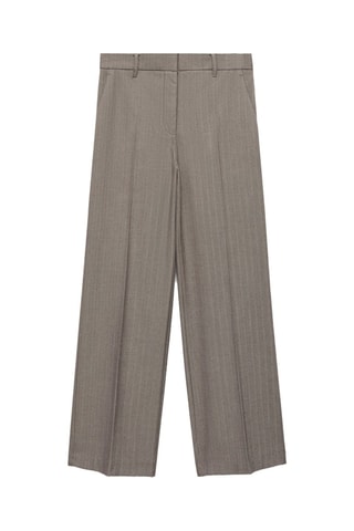 Pantalón wideleg tiro normal - Marrón