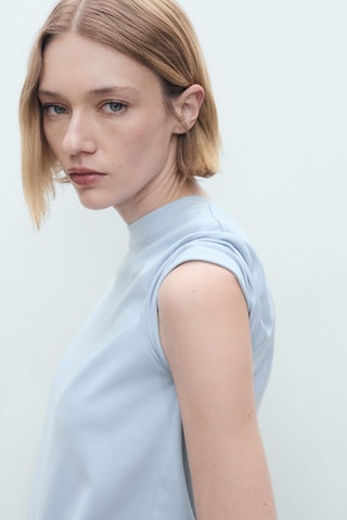 T-shirt coton manches courtes - Ciel