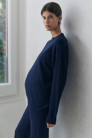 Pull en maille pour femme enceinte - Bleu marine