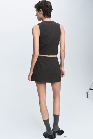 Gilet de costume à carreaux - Marron